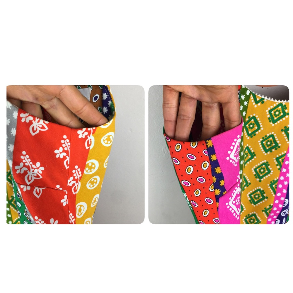 Vintage 60s hippie patchwork matching pant outfit - Picture 6 of 16